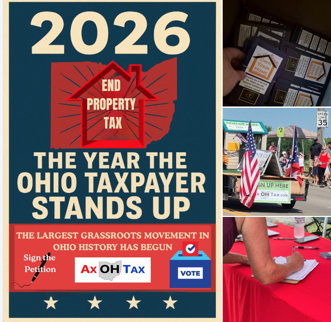 URGENT HELP NEEDED! This amendment hits the ballot in 2026 so our education outreach begins NOW!  We need dedicated volunteers to help distribute END PROPERTY TAX brochures at our petition signing events
