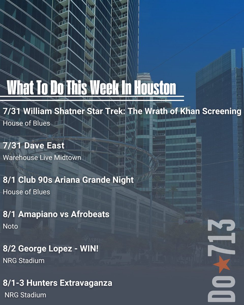 🚨 This Week in H-Town 🚨 The best concerts and can’t-miss seasonal events are happening now! Tap the link in bio to check out our top picks! 🎟️

📩 Want the hottest events in your inbox daily? Sign up for our newsletter now!🔥