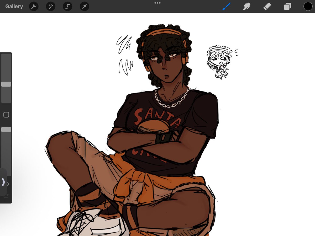 Solarpann3l's tweet image. I love Andwele but omg it is such a pain playing him bc he wears orange