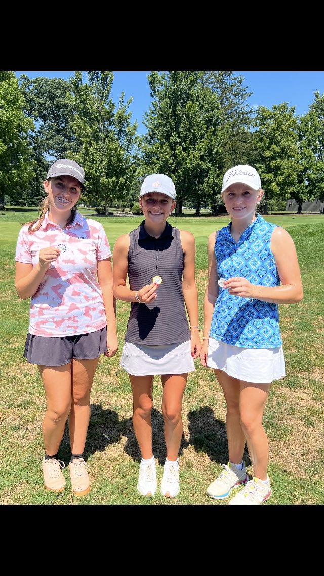 Trumbull CC

Girls high school
From Left 
Mccamey Compan -1st 
48-47: 95
Pymatuning Valley ‘27

Olivia Norris
3rd: 53-45:98
Lakeview ‘28

Brilea Woods
2nd: 45-52:97
Champion ‘27