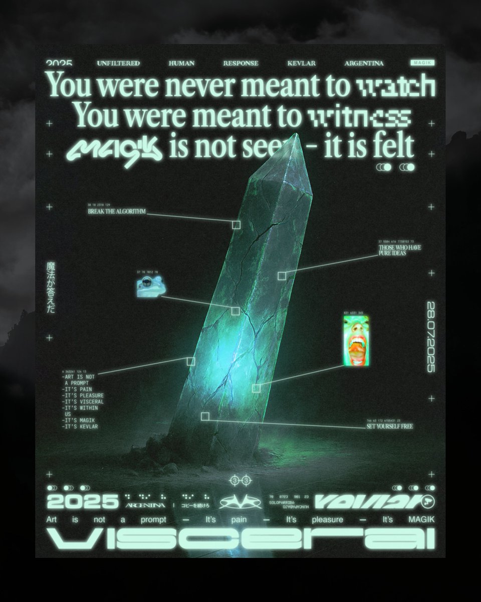 VISCERAL - You were never meant to watch, you were meant to witness. MAGIK is not seen - it is felt.

Aesthetic exploration with a logo that we have been working on for a few weeks. [K:E] <3