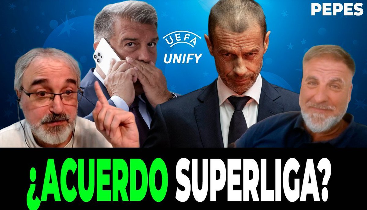 ✅ LOS PEPES 🥸| ¿CREES LAS PALABRAS DE LAPORTA SOBRE UN POSIBLE ACUERDO SUPERLIGA-UEFA?

en <a href="/lospepescanal/">LOS PEPES</a> 

👉👉👉youtu.be/jO_pGPdJiCE