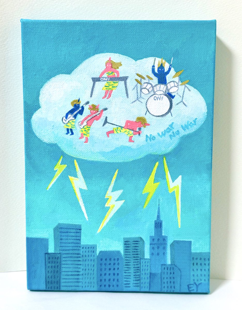yagietsuko's tweet image. ある日の雷雨にふと思いつき。
こんな絵も描いてみたかった。
#OPA夏フェス