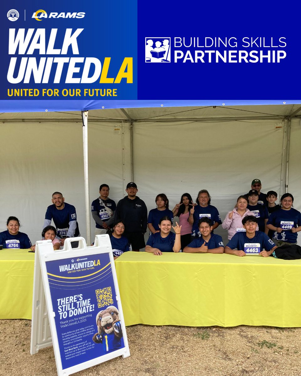 Building_Skills's tweet image. Thank you to everyone who supported our BSP team for the @LAUnitedWay WalkUnitedLA 5K. Together, we raised $340 and surpassed our fundraising goal. Your generosity helps power recovery, opportunity, and equity for families across Los Angeles. We are proud to walk and give back…