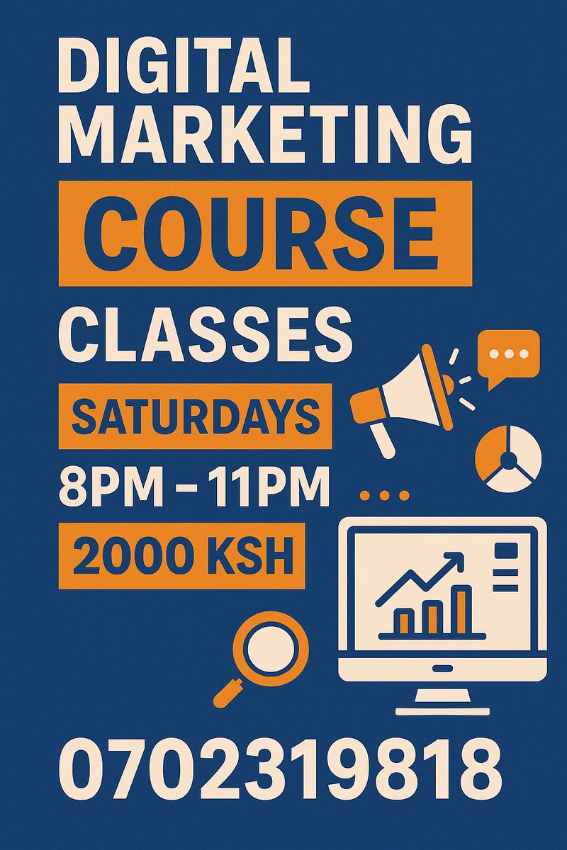 gracie_chomba's tweet image. Join Our Fully Online Digital Marketing Course!
✅ Saturdays, 8 PM–11 PM
✅ Affordable Fee: 2,000 KSH
✅ Certificate Issued Upon Completion
📞 Contact us at +254702319818 to reserve your spot today! #DigitalMarketingCourse #LearnOnline #SEOBoosterAfrica #MarketingSkills