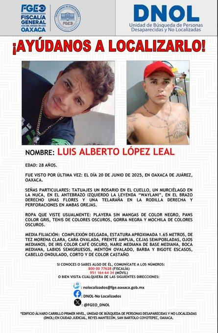 Solicitamos de tu apoyo en difusión para dar pronta localización a Luis Arellano López Leal, comunícate a los teléfonos de COBUPEM 800 216 0361, 800 509 0927. #TodosEnLaBúsqueda