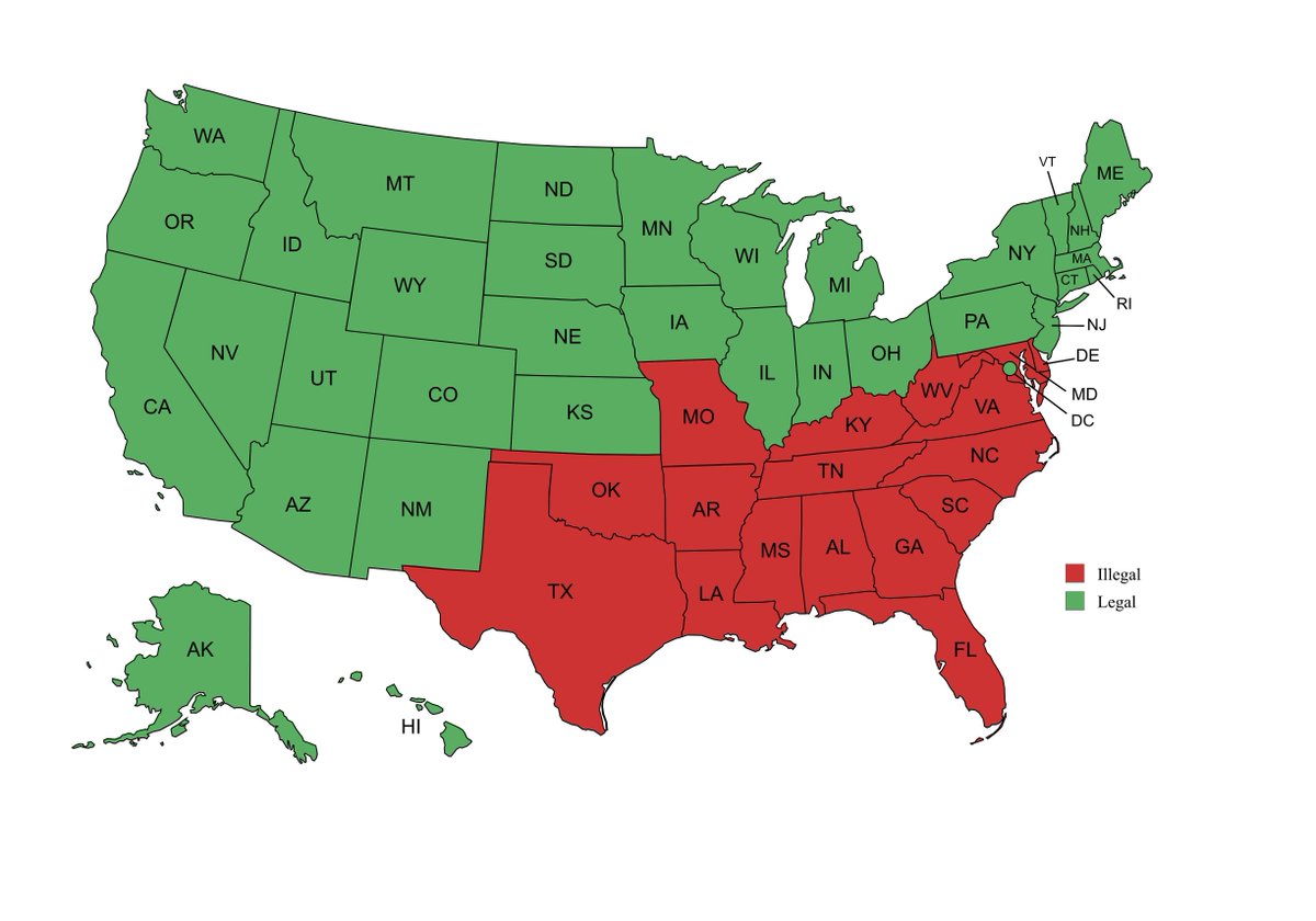 Terrible Maps (@terriblemaps) on Twitter photo Legality of interracial marriage in the U.S. in 1966 Legality of interracial marriage in the U.S. in 1966