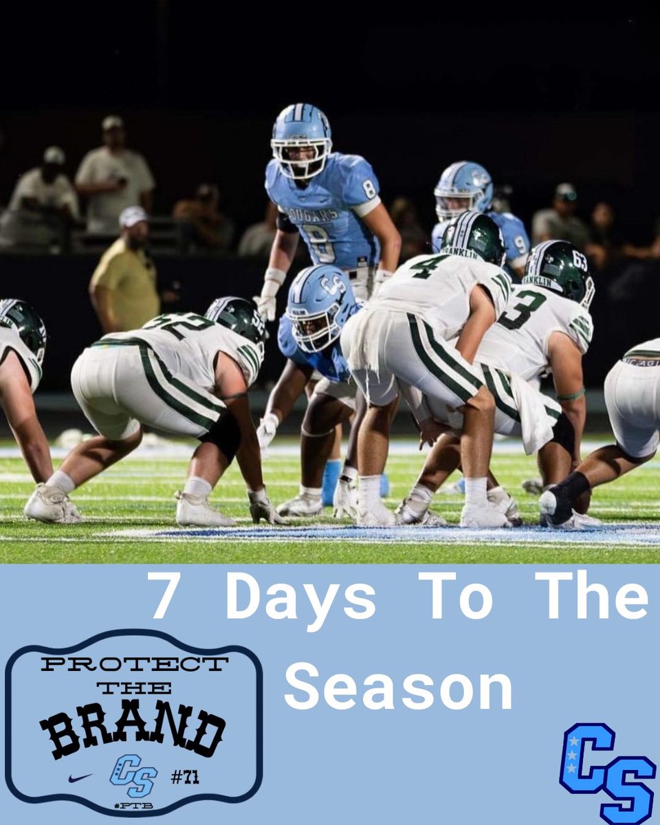 CS Football (@cs_fball) on Twitter photo 1 Week โฐ
#PTB 1 Week โฐ
#PTB