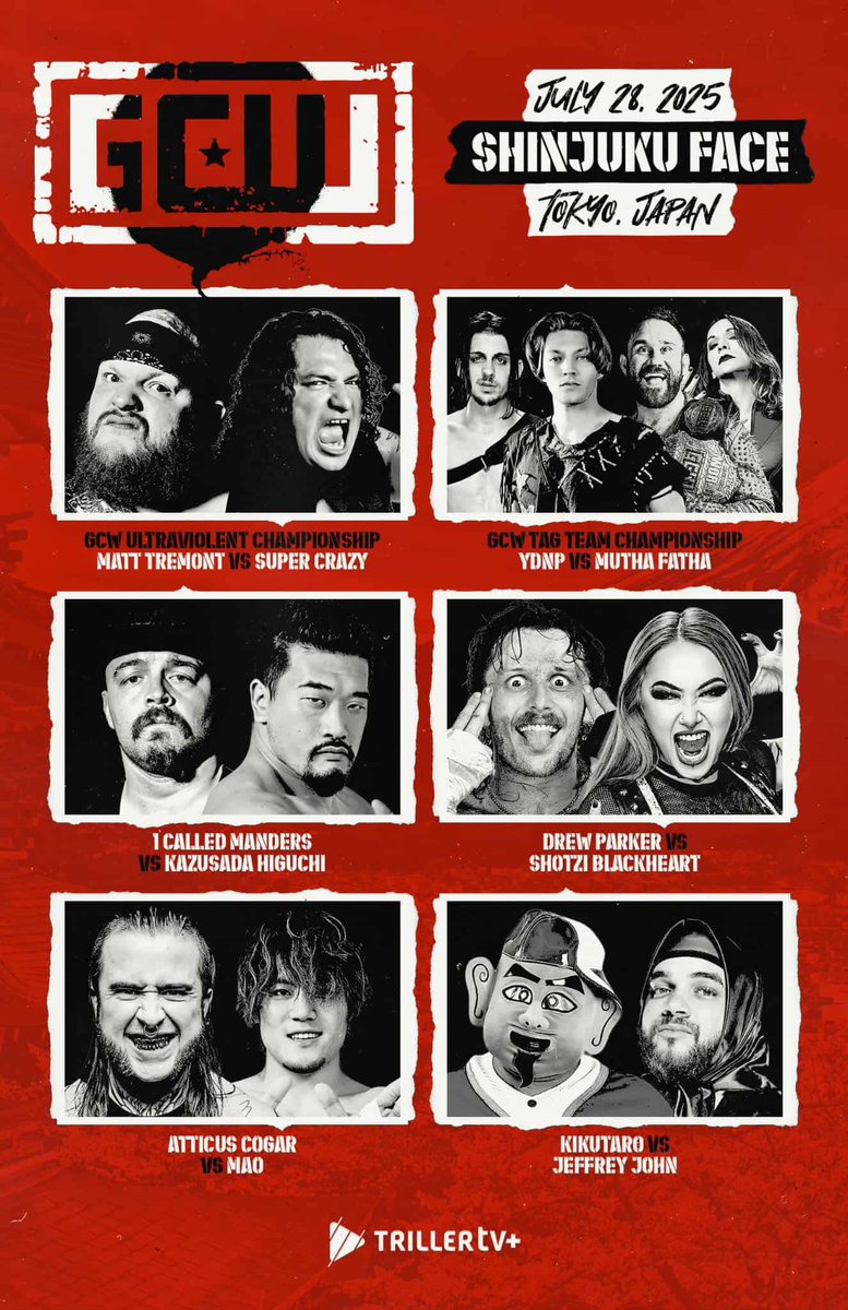 GCW SHINJUKU FACE Arena Show

Available to watch now on <a href="/Triller_TV/">TrillerTV</a> 

#GCWJapan #CelebrateProWrestling