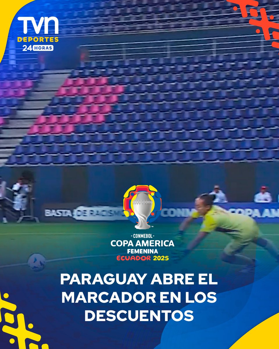 #VamosChilenasEnTVN

Paraguay abre el marcador momentos antes de finalizar el partido. 

🇨🇱 Chile 0-1 Paraguay 🇵🇾 

📲 Comenta con 🇨🇱 #VamosChilenasEnTVN
📡 Sigue el partido EN VIVO ➡️ f.mtr.cool/zddqssxcti