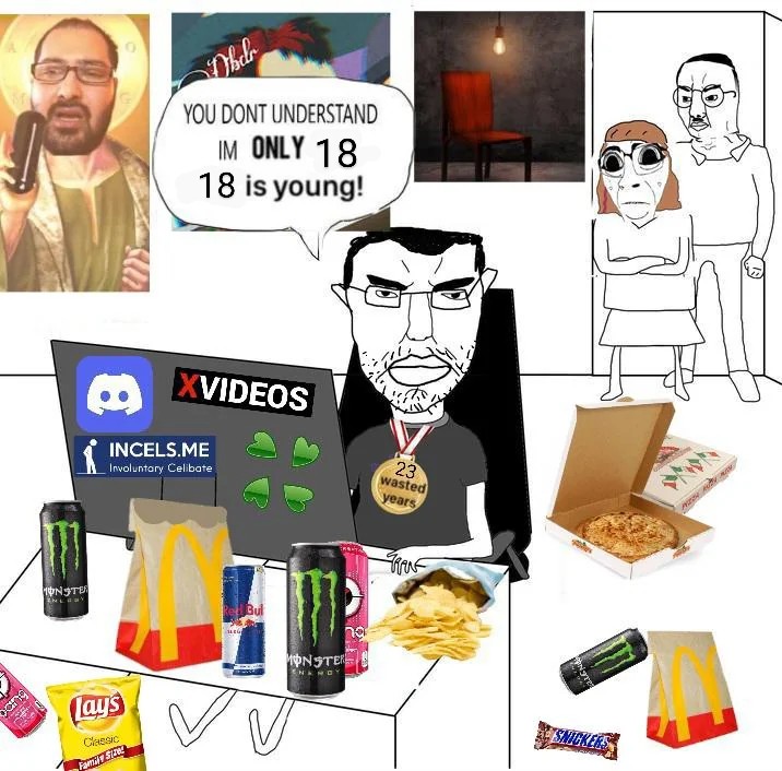 JohnathanF355's tweet image. This is literally my life
>Wake up
>Go to my oofy doofy classes
>Come back
>Rotmaxx while playing videogames (by myself mind you)
>Watch DBDR/Rehab Room
>Jerk off
>Play more videogames
(By myself yet once again)
>Jerk off again
>Fall asleep while watching YouTube truecel life