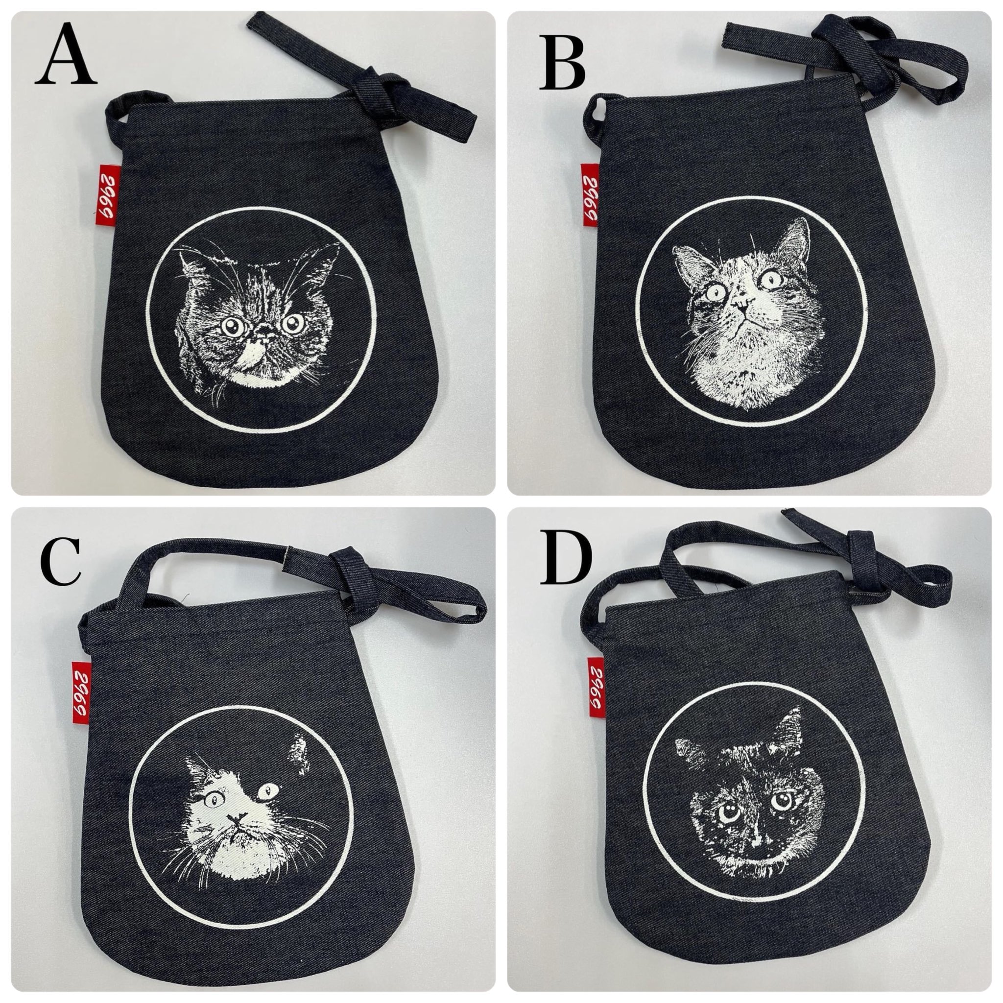 男女兼用☆岡山デニム♪ステンシル☆トラネコ♪悪ネコ☆ショルダーバッグ ☆岡山デニム☆ステンシル☆トラネコ☆子猫☆4wayボストンバッグ