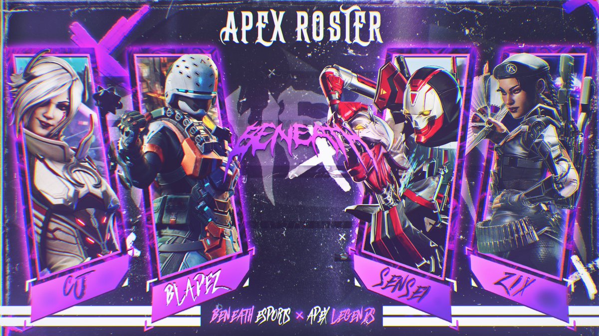 BeneathGG's tweet image. You Thought We Were Done?
Please Welcome Our Official 2025 Apex Legends Team!
🔏 | Players
- @jctheguru06
- @itzmrbladez
- @lonesomesensei
- @zixoa1