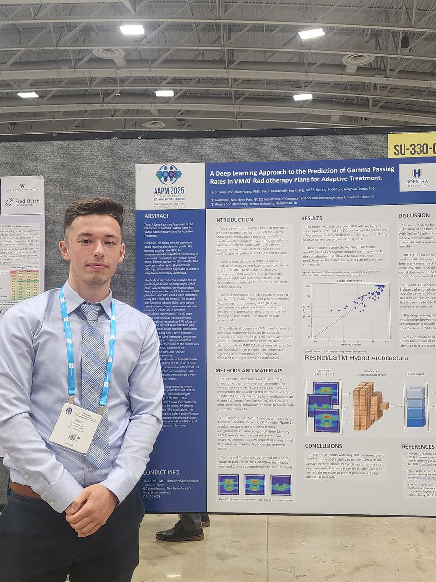 Jason (HU Class 2024 and NW Phys Resident 2026) presented his deep learning research project titled “A Deep Learning Approach to the Prediction of Gamma Passing Rates in VMAT Radiotherapy Plans for Adaptive Treatment.” Excellent work, Jason! Congrats.