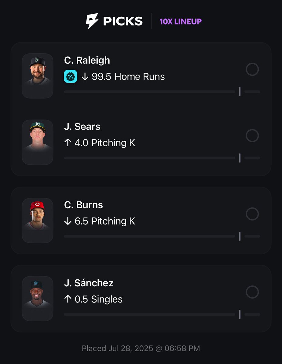 GhostEVplays's tweet image. ⚾️ Betr Picks MLB Raleigh Freebie
⚾️ +900 (FV +517.35)
+EV: 62%
Playing: 0.10 Unit Promo Max
#betr #betrpicks #sports #mlb #baseball
