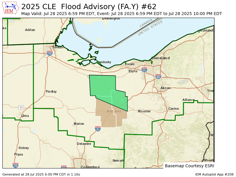 iembot_cle's tweet image. CLE issues Flood Advisory for Ashland, Huron, Richland [OH] till Jul 28, 10:00 PM EDT mesonet.agron.iastate.edu/vtec/f/2025-O-…