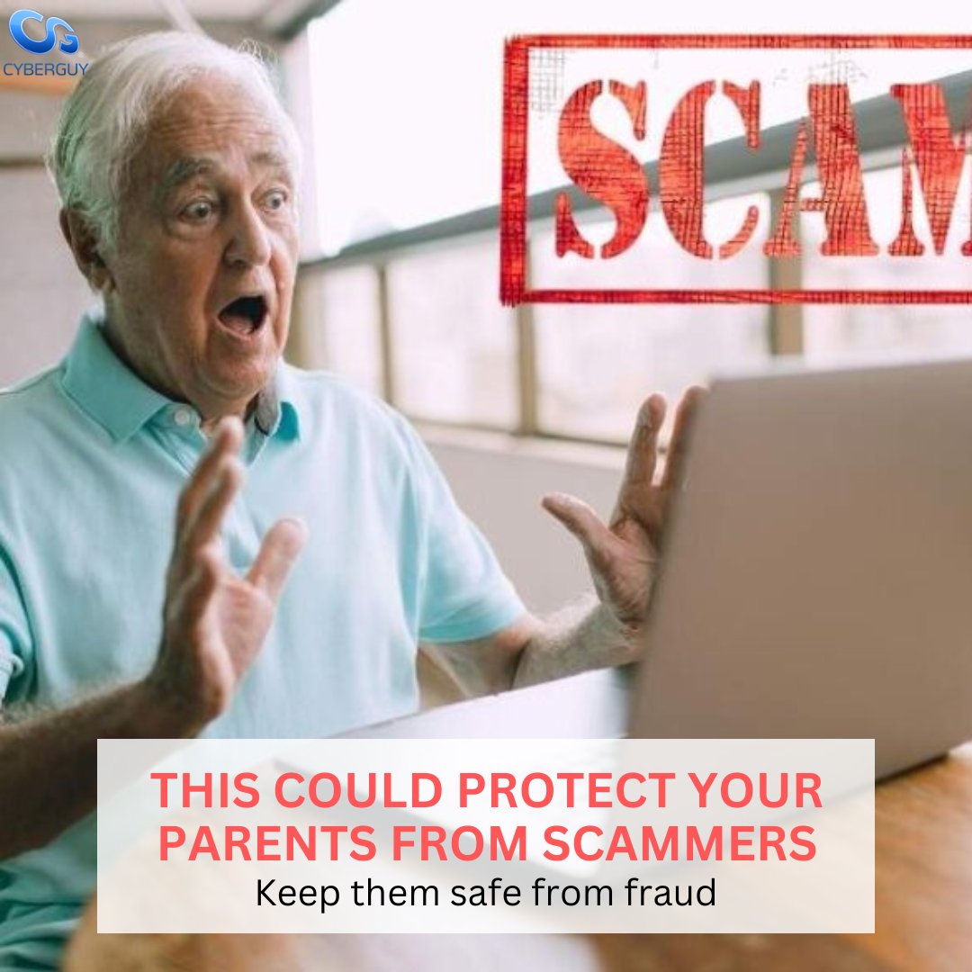 cyberguy's tweet image. Protect your parents from scammers by limiting their access to sensitive info. Stopping fraud starts with smart digital boundaries.
Learn more here: cyberguy.com/scams/one-thin…
#OnlineSafety #ProtectSeniors