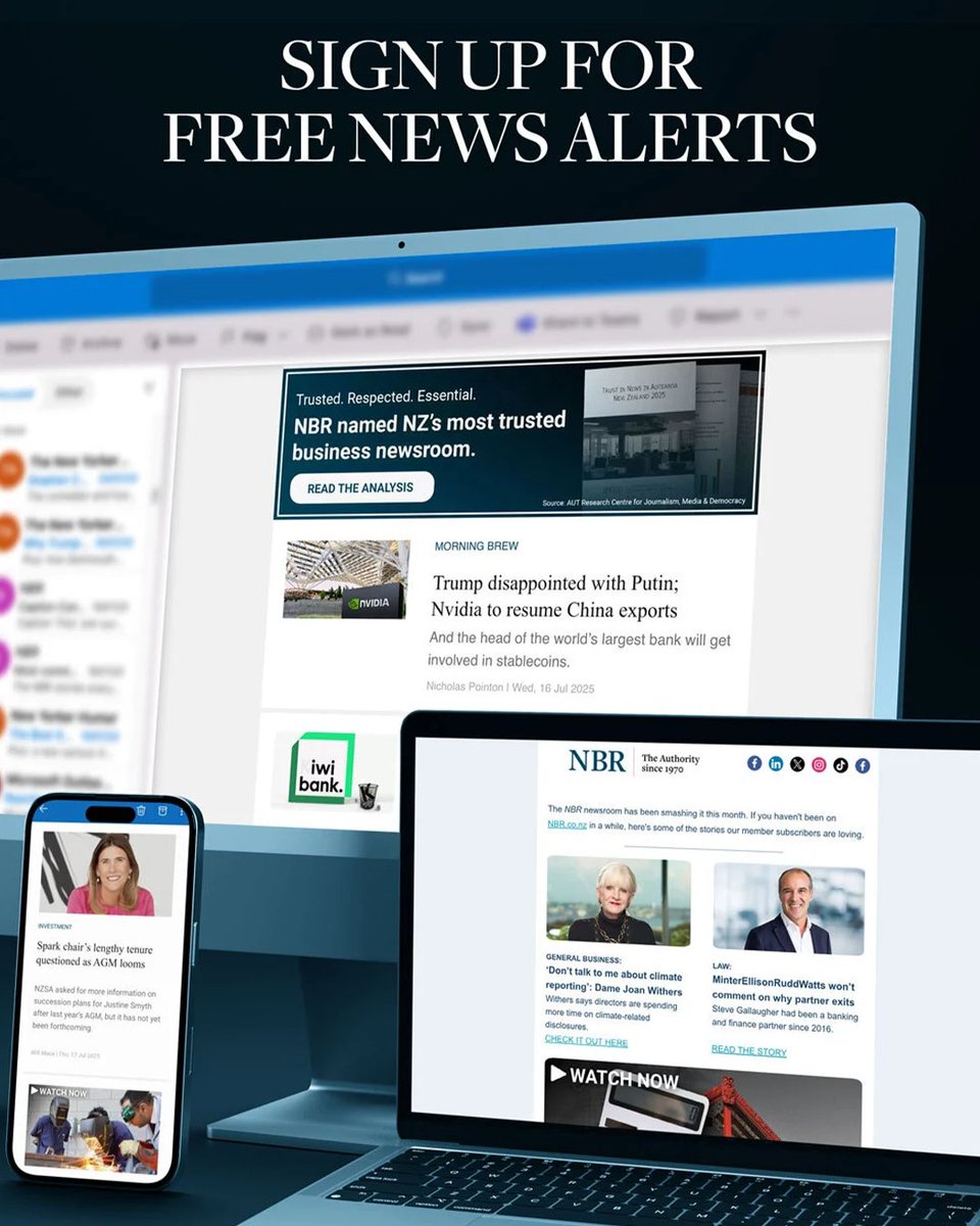 Sign up to get NBR's latest stories and insights delivered to your inbox. Click here: tinyurl.com/mzpm75va
#NBR #BusinessNews #journalism #nzjournalism