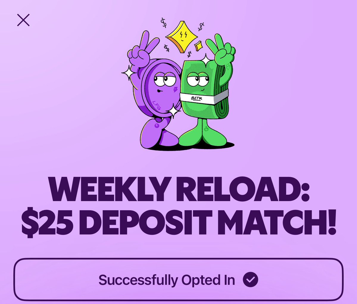 GhostEVplays's tweet image. 🌟 Betr Picks Deposit Reload Bonus
#betr #betrpicks #sports #promo