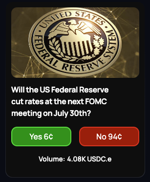Prediction markets on <a href="/BRKTgg/">BRKT 👑</a> are live on Nibiru! Place your bets on whether the Fed will cut rates on July 30.

Be sure to connect to Nibiru network 👇🏽