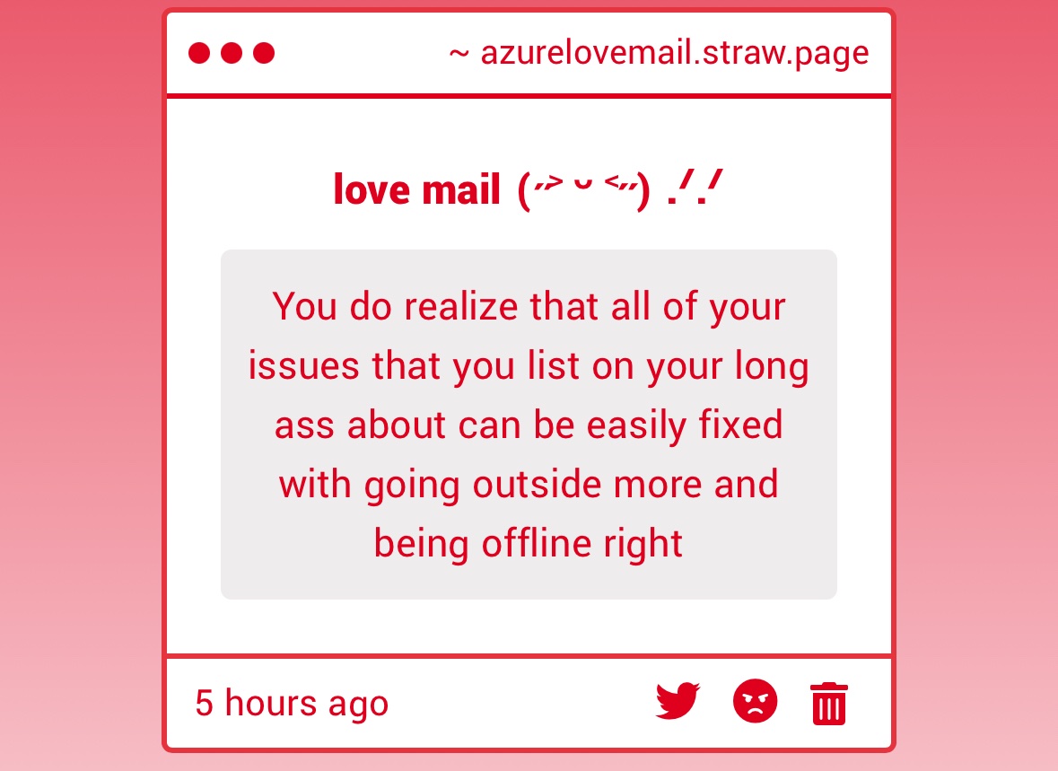 azurelovecure's tweet image. do you not have anything else to do LOL