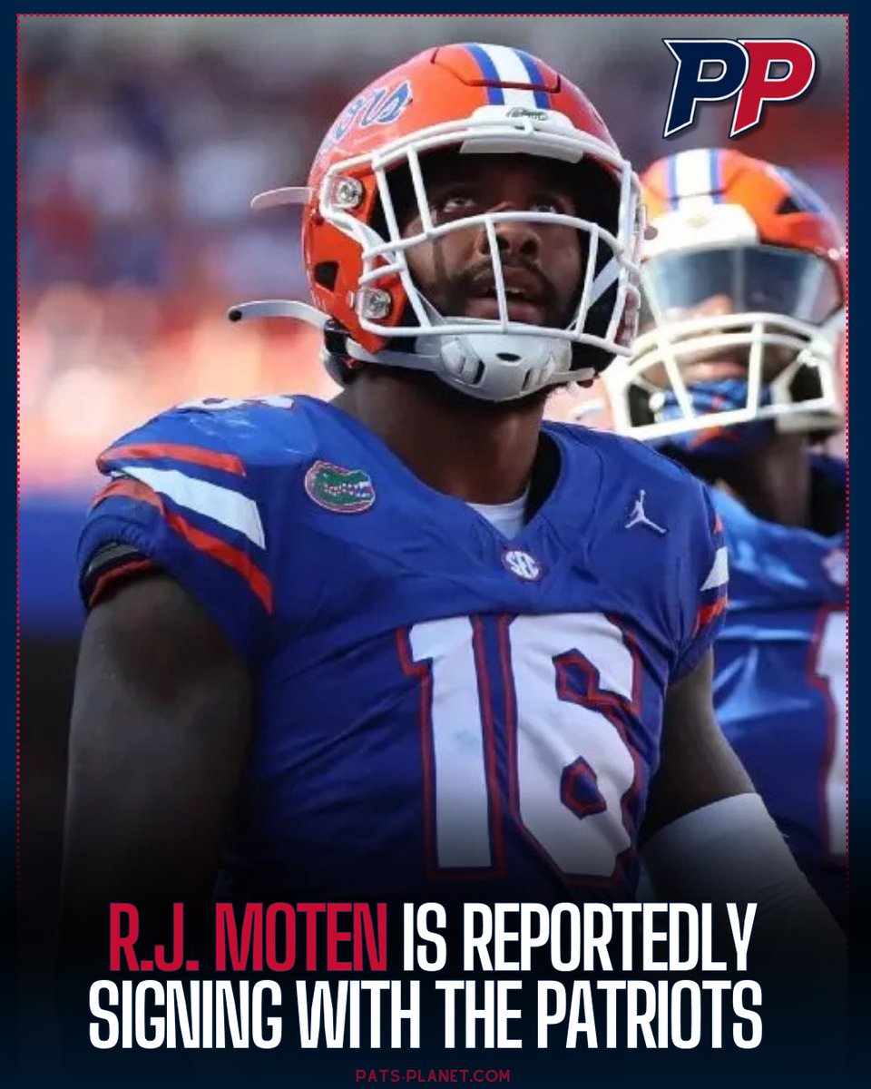 Pats-Planet.com 🪐 (@patsplanet__) on Twitter photo “Would-Be USFL LB” R.J. Moten is reportedly signing with the #Patriots
He played 2023-2024 with the Florida Gators.
He’s dealt with injuries and hasn’t been able to live up to his full potential yet - at least that would be the team’s hope.
Per: <a href="/JamesLarsenPFN/">James Larsen</a> “Would-Be USFL LB” R.J. Moten is reportedly signing with the #Patriots
He played 2023-2024 with the Florida Gators.
He’s dealt with injuries and hasn’t been able to live up to his full potential yet - at least that would be the team’s hope.
Per: <a href="/JamesLarsenPFN/">James Larsen</a>