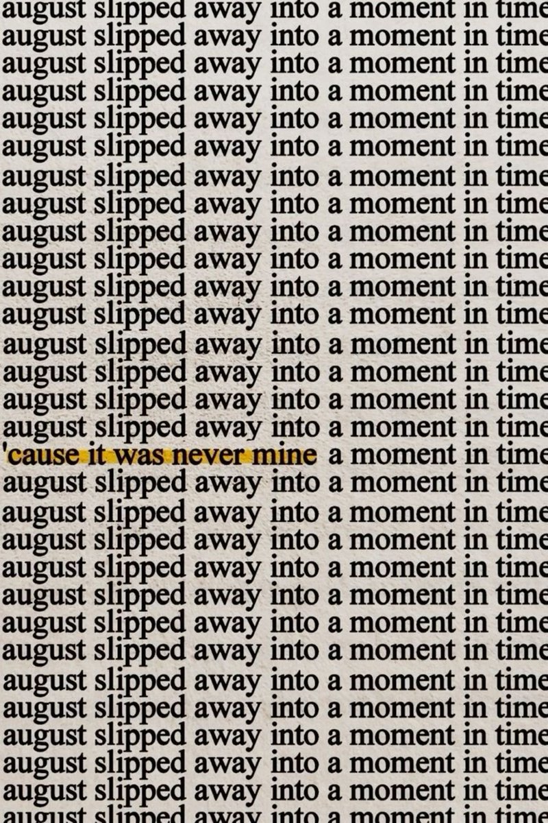 Cause it was never mine. Never mind.