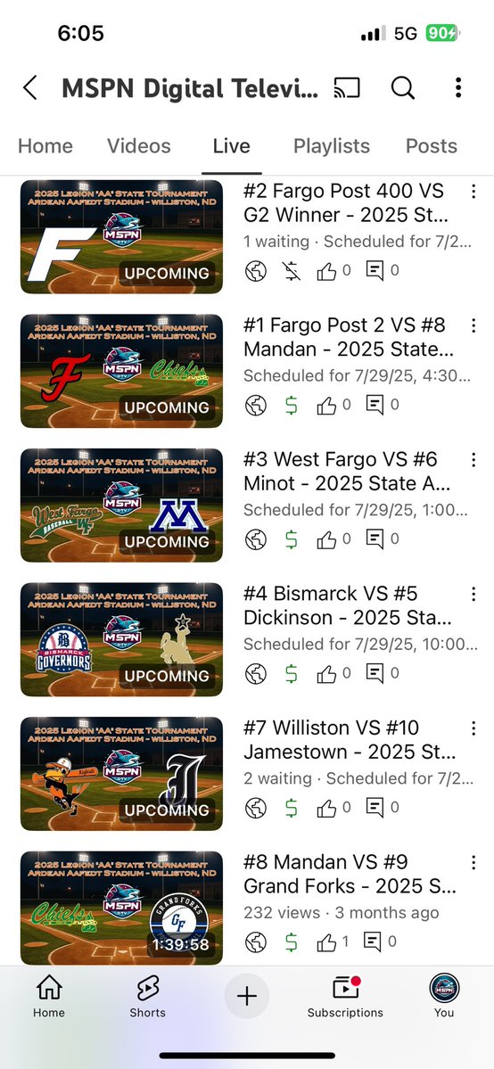MSPN Digital Television (@mspndtv) on Twitter photo 1 down! 2 in a few! Watch links ready! Set a reminder for your game at MSPN YouTube channel! <a href="/Post400Baseball/">Fargo Post 400</a> <a href="/Post2Dugout/">Fargo Post 2 Dugout</a> <a href="/MandanChiefs/">Mandan Chiefs</a> <a href="/WFPatsBaseball/">West Fargo Legion Baseball</a> <a href="/MinotVistas/">Vistas</a> <a href="/BGovs_Coach_24/">Bismarck Governors Baseball</a> <a href="/DixRoughriders/">Dickinson Roughriders Post 3 Legion Baseball</a> #Williston #Jamestown <a href="/ndlegionbaseba1/">North Dakota American Legion Baseball</a> 1 down! 2 in a few! Watch links ready! Set a reminder for your game at MSPN YouTube channel! <a href="/Post400Baseball/">Fargo Post 400</a> <a href="/Post2Dugout/">Fargo Post 2 Dugout</a> <a href="/MandanChiefs/">Mandan Chiefs</a> <a href="/WFPatsBaseball/">West Fargo Legion Baseball</a> <a href="/MinotVistas/">Vistas</a> <a href="/BGovs_Coach_24/">Bismarck Governors Baseball</a> <a href="/DixRoughriders/">Dickinson Roughriders Post 3 Legion Baseball</a> #Williston #Jamestown <a href="/ndlegionbaseba1/">North Dakota American Legion Baseball</a>