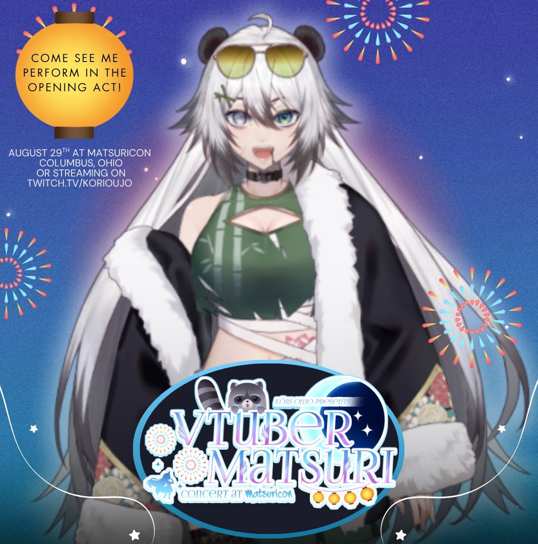 Yasushi Pandoru || Back to Gacha Hours (@yasushipandoru) on Twitter photo Hey hey if you didn't know I'm taking part in the VTuber Matsuri concert! Be sure to attend and witness a wide variety of talents voices serenade your ears!
Thank you <a href="/korioujo/">Kōri-Oujo🍧🦝| 🔜ANYC</a> for arranging this all and bringing so many people together for this event!✨ Hey hey if you didn't know I'm taking part in the VTuber Matsuri concert! Be sure to attend and witness a wide variety of talents voices serenade your ears!
Thank you <a href="/korioujo/">Kōri-Oujo🍧🦝| 🔜ANYC</a> for arranging this all and bringing so many people together for this event!✨