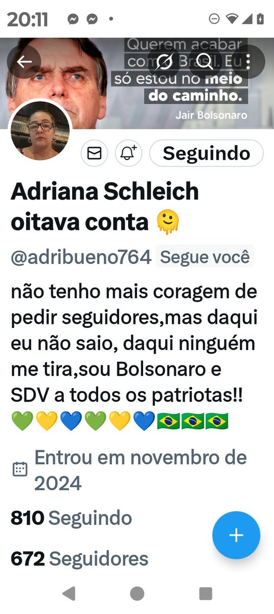 Penha Medeiros (@penhamedei22977) on Twitter photo Passando pra pedir a todos meus amores patriotas 🇧🇷 vamos ajudar a patriota <a href="/adribueno764/">Adriana Schleich oitava conta 🫠</a> a chegar a chegar a 1.000; seguidores ainda hoje,por favor,🇧🇷🇧🇷🇧🇷💚💚💚✅ Passando pra pedir a todos meus amores patriotas 🇧🇷 vamos ajudar a patriota <a href="/adribueno764/">Adriana Schleich oitava conta 🫠</a> a chegar a chegar a 1.000; seguidores ainda hoje,por favor,🇧🇷🇧🇷🇧🇷💚💚💚✅