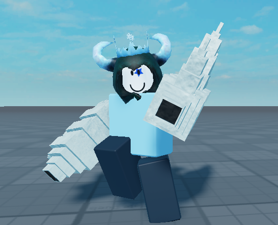 Satoru38954's tweet image. Oc que eu não nomeei ainda.
((Modelo dos braços, cores, pose e render: Satoru.))
((Coroa, Capuz e Rosto: Itens do próprio roblox.))