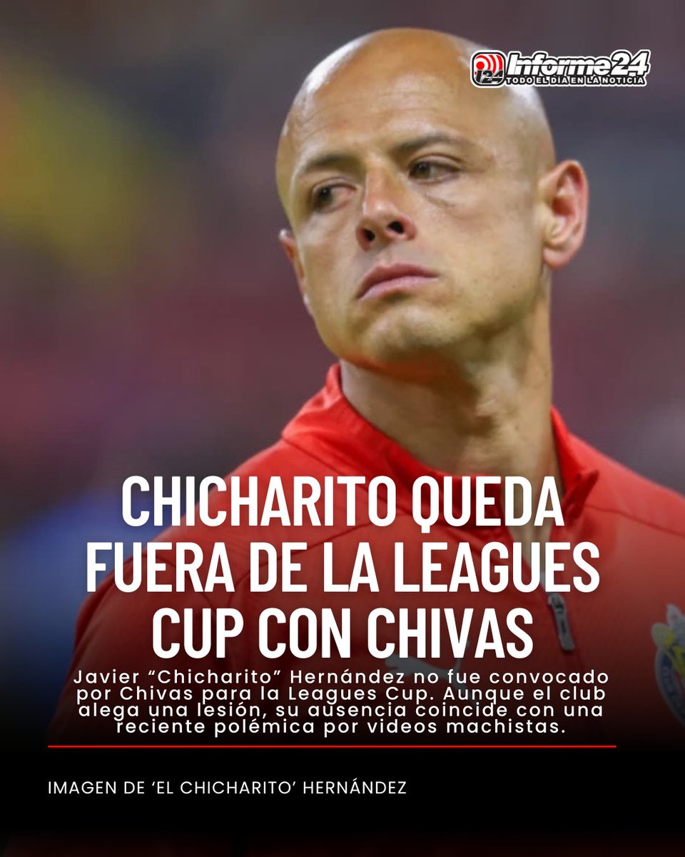 Chicharito no jugará la Leagues Cup con Chivas. Oficialmente es por una lesión en el sóleo izquierdo, pero su exclusión también llega tras la polémica por los videos que publicó y que muchos calificaron como machistas. Las redes ya especulan sobre si fue castigo o coincidencia.