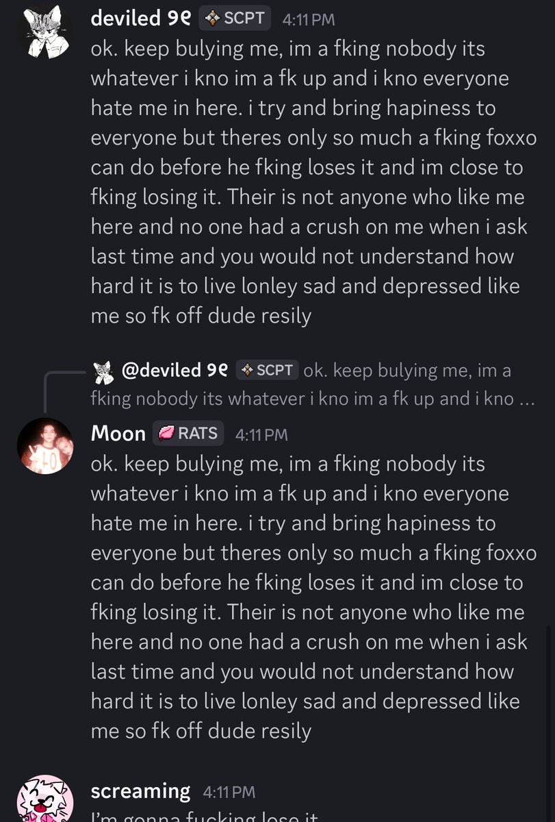 Screaming8_alot's tweet image. I hate both of them with all of my heart 

@Moon_light_00_ @devileed_