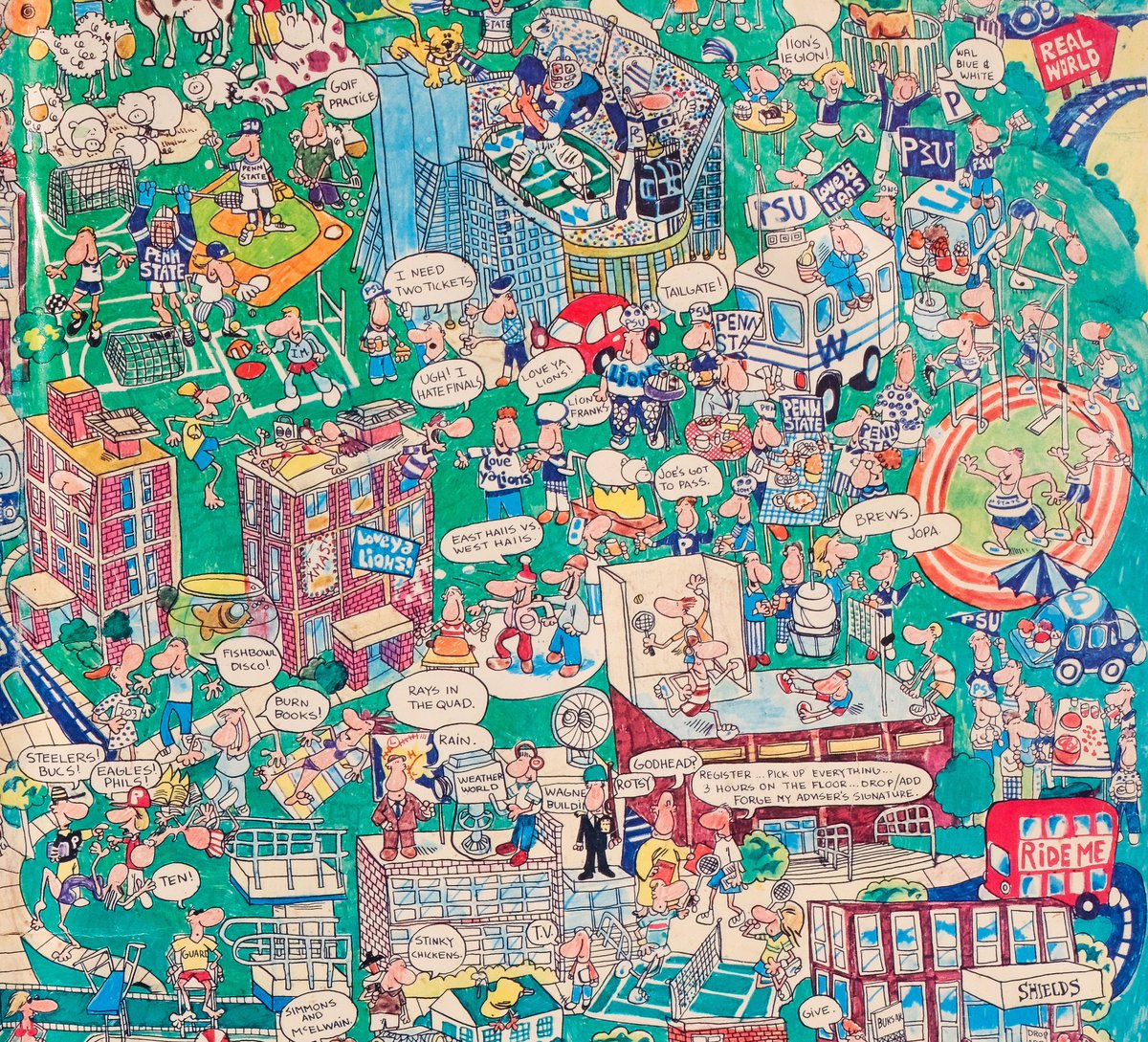 For my Penn State alum peeps...another detail of my "Happy Valley" poster that i created in College.
...and yes I can get you a slightly larger refined version starting this Friday!
Send me a DM to get on the list.