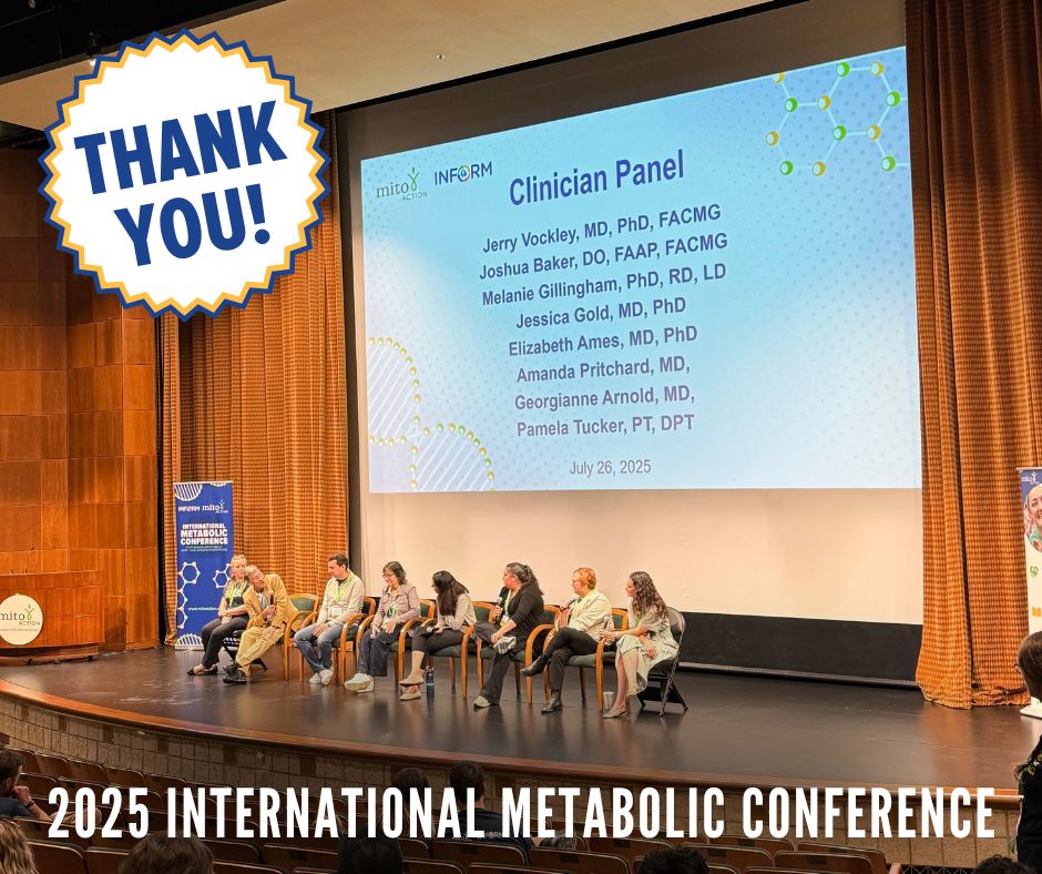 MitoAction's tweet image. Thank you to everyone who made the 2025 International Metabolic Conference one to remember! We had an amazing weekend filled with incredible clinician presentations, fun, a family kickball game, making connections with our community, and so much more.mitoaction.org/events/interna…