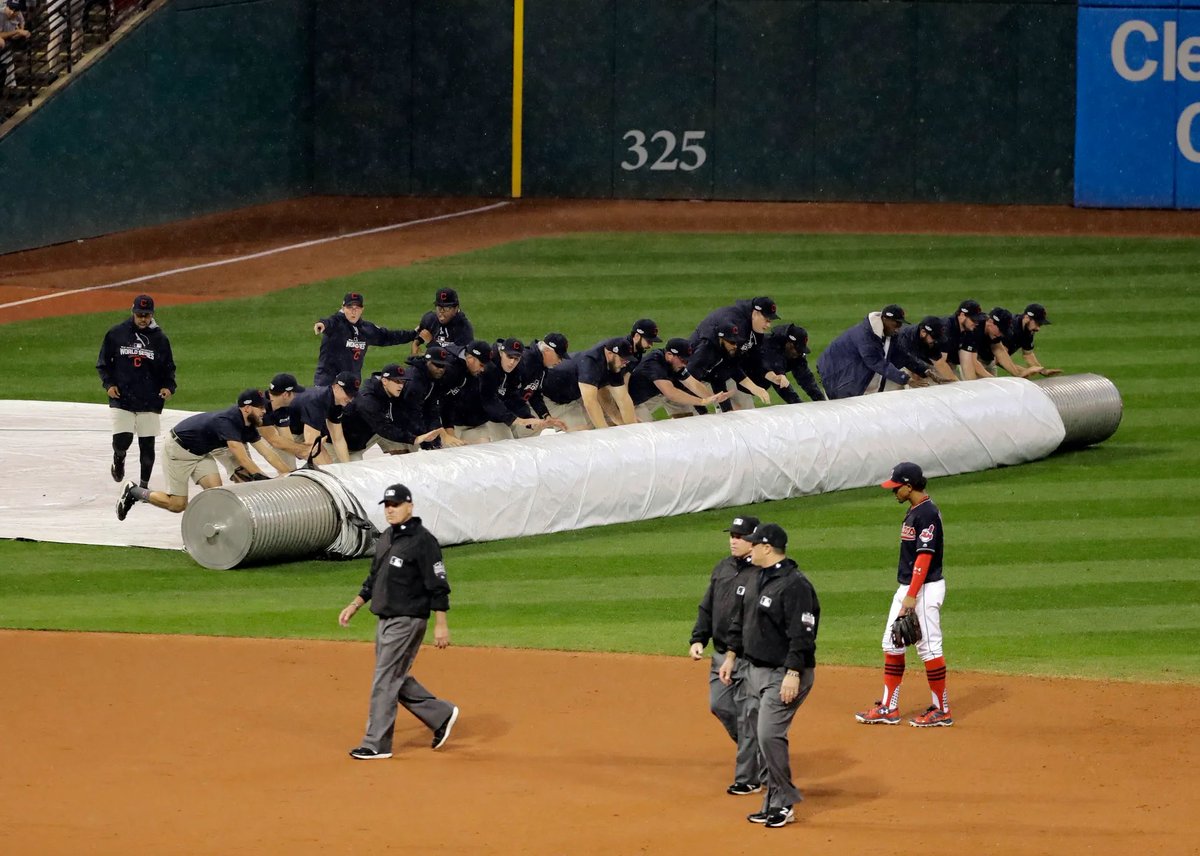 I’m now convinced that the “rain delay”, where it didn’t rain in the ninth inning of the 2016 World Series was a bet