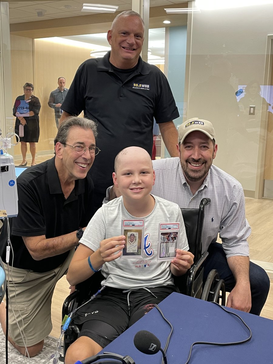 Hobby Fam, I'd like you to meet my new friend Michael. His osteosarcoma relapsed and he's currently undergoing chemo. In two weeks, he's going to have his leg amputated. But, he's not letting this setback get him down! He's a huge Braves fan. His favorite players are...
/1