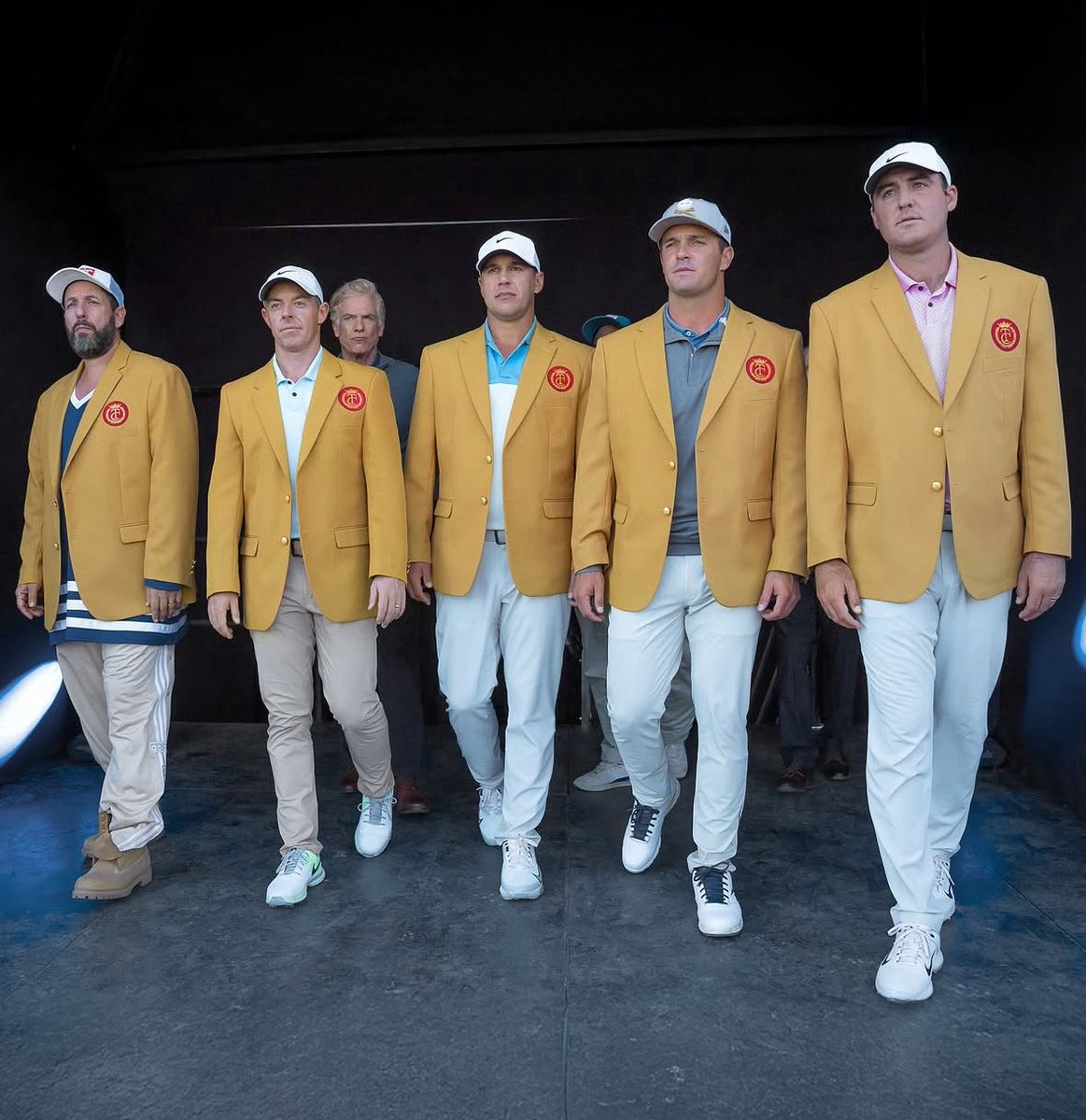 iamspetzli's tweet image. It’s funny they gave Brooks Koepka a fake Masters jacket in the Happy Gilmore universe. It’s like when Star Trek made Stacey Abrams the President of Earth