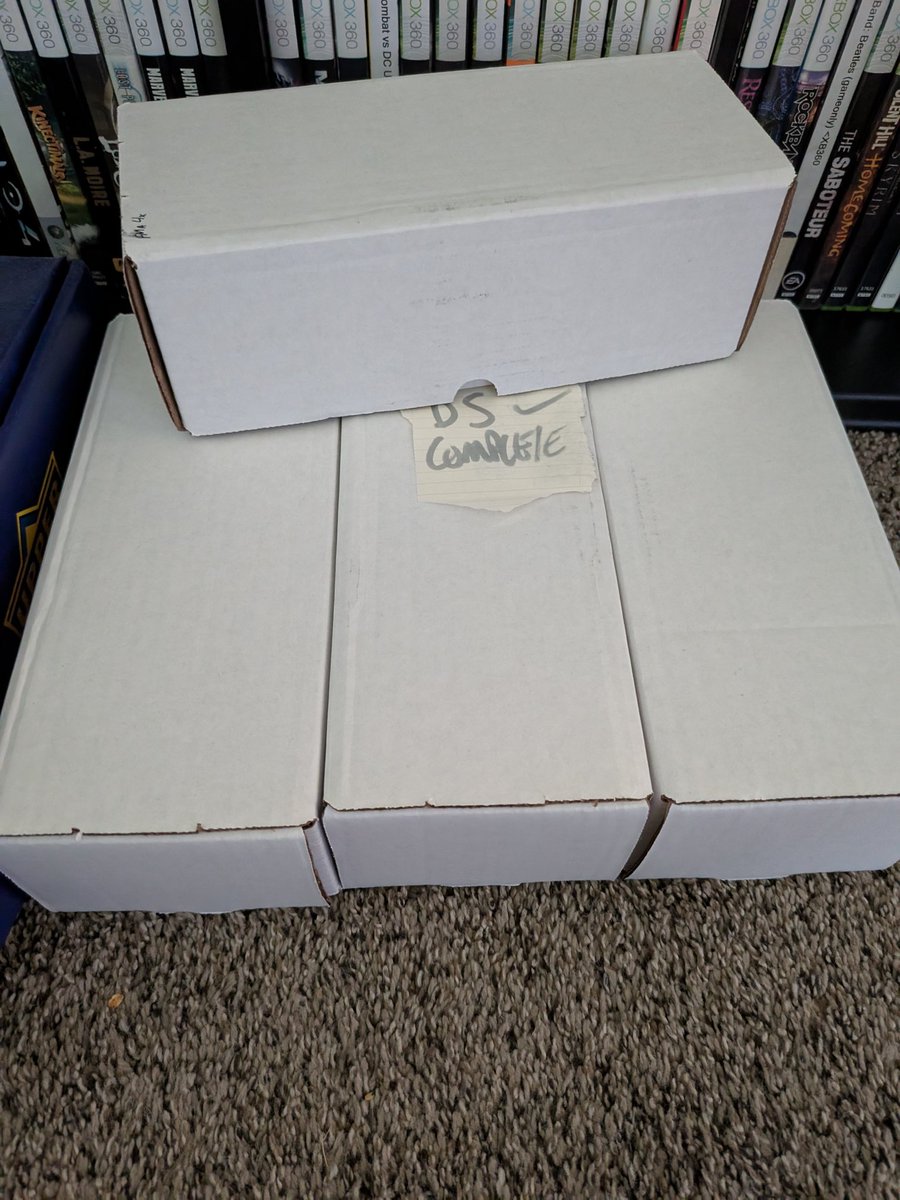 KozmicPlays's tweet image. At least have the bigger part of gen con prep done for selling at least
-3 UA 4x set (DS, OPM, FMA)
-Gundam 4x set
-not pictured: box of singles to deliver
Still to do:
Need to build decks to have on me for random games + grab my Gundam stuff if I can get in off wait-list