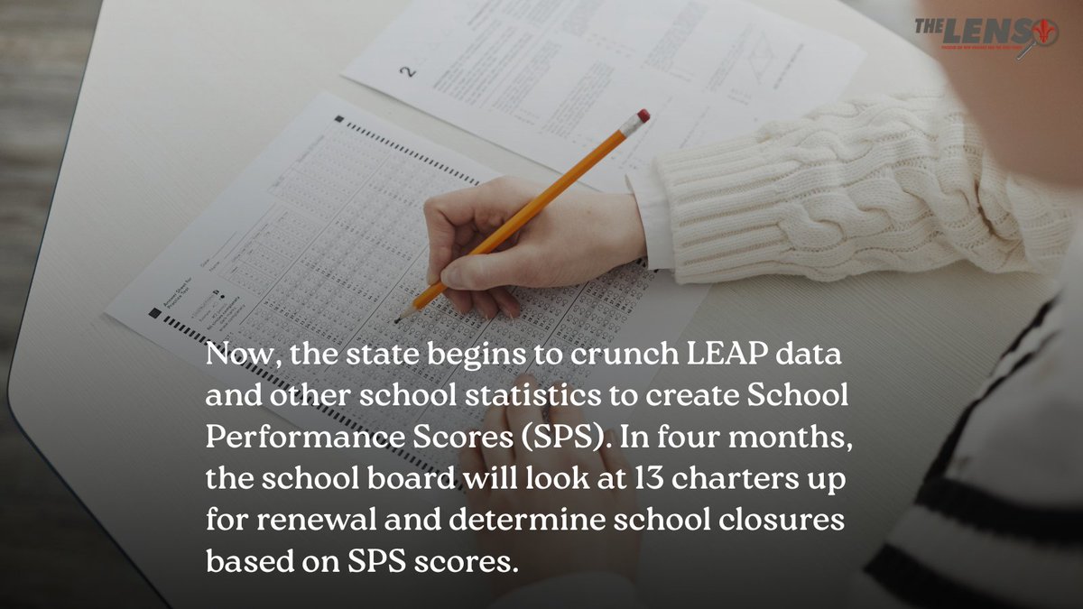 The Lens (@thelensnola) on Twitter photo #TheLensNola🔍On June 30, the state education department sent LEAP-test English and math scores to local school districts. It’s the earliest schools have received the high-stakes performance data in nearly a decade.
✍️Marta Jewson <a href="/martajewson/">Marta Jewson</a>
🔗: buff.ly/Z0FPjvT #TheLensNola🔍On June 30, the state education department sent LEAP-test English and math scores to local school districts. It’s the earliest schools have received the high-stakes performance data in nearly a decade.
✍️Marta Jewson <a href="/martajewson/">Marta Jewson</a>
🔗: buff.ly/Z0FPjvT