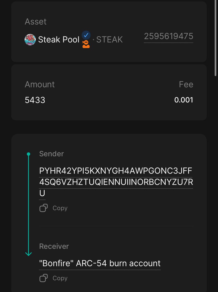 🔥 Day 33 Burned 5,433 $STEAK 🔥

Another day, another scorched supply.

Every time we burn, the supply tightens.
Every time you wait, you get less.
And every time… the legend of $STEAK grows.

Total Burned: 180,692 in 33 days
Supply? Melting fast. 🍽️

#STEAK #Algorand