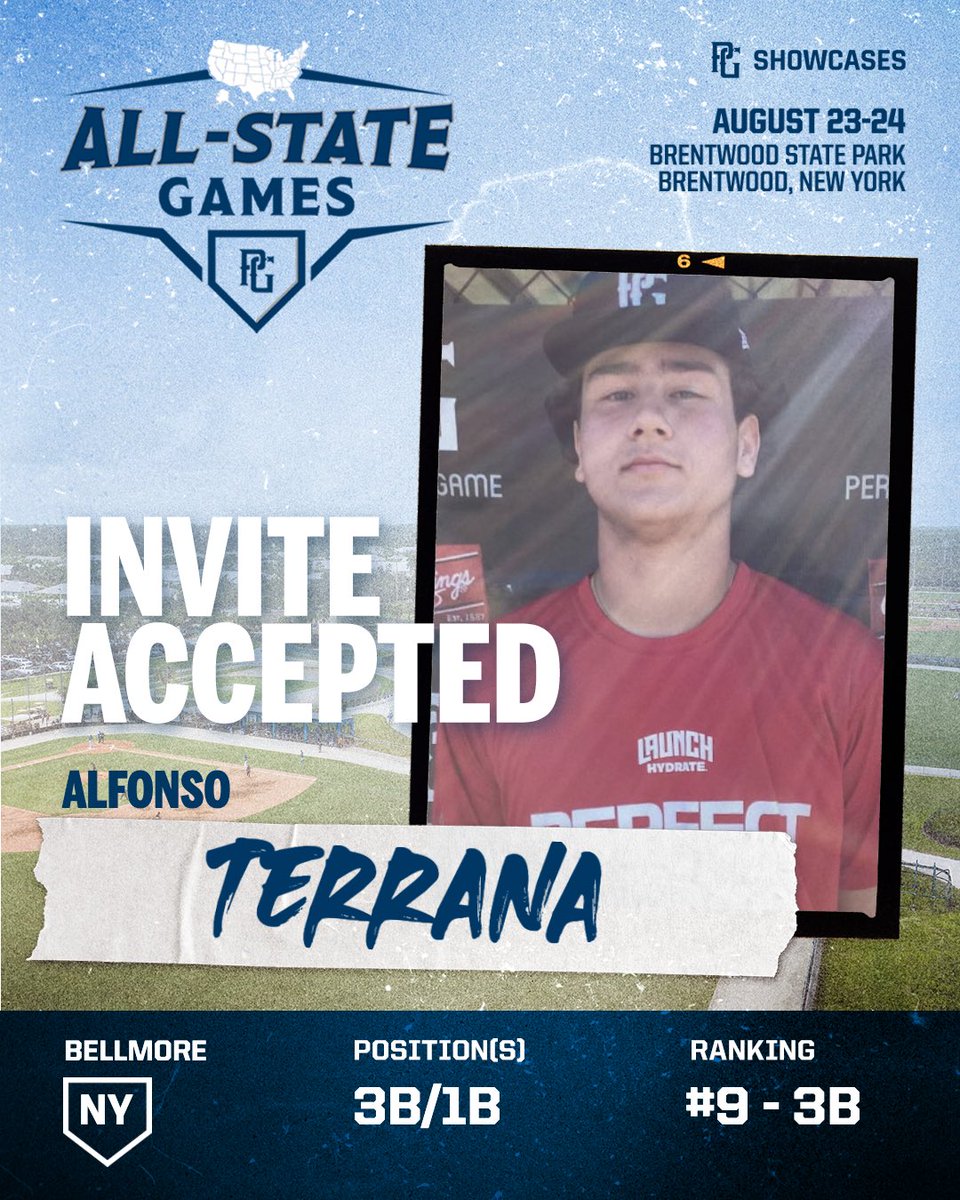 PGMidAtlantic's tweet image. 🚨INVITE ACCEPTED🚨
Alfonso Terrana (NY) has accepted his invitation to head to the 2025 PG Northeast All-State Games in Brentwood, NY! 🔥
@PGShowcases @PerfectGameUSA