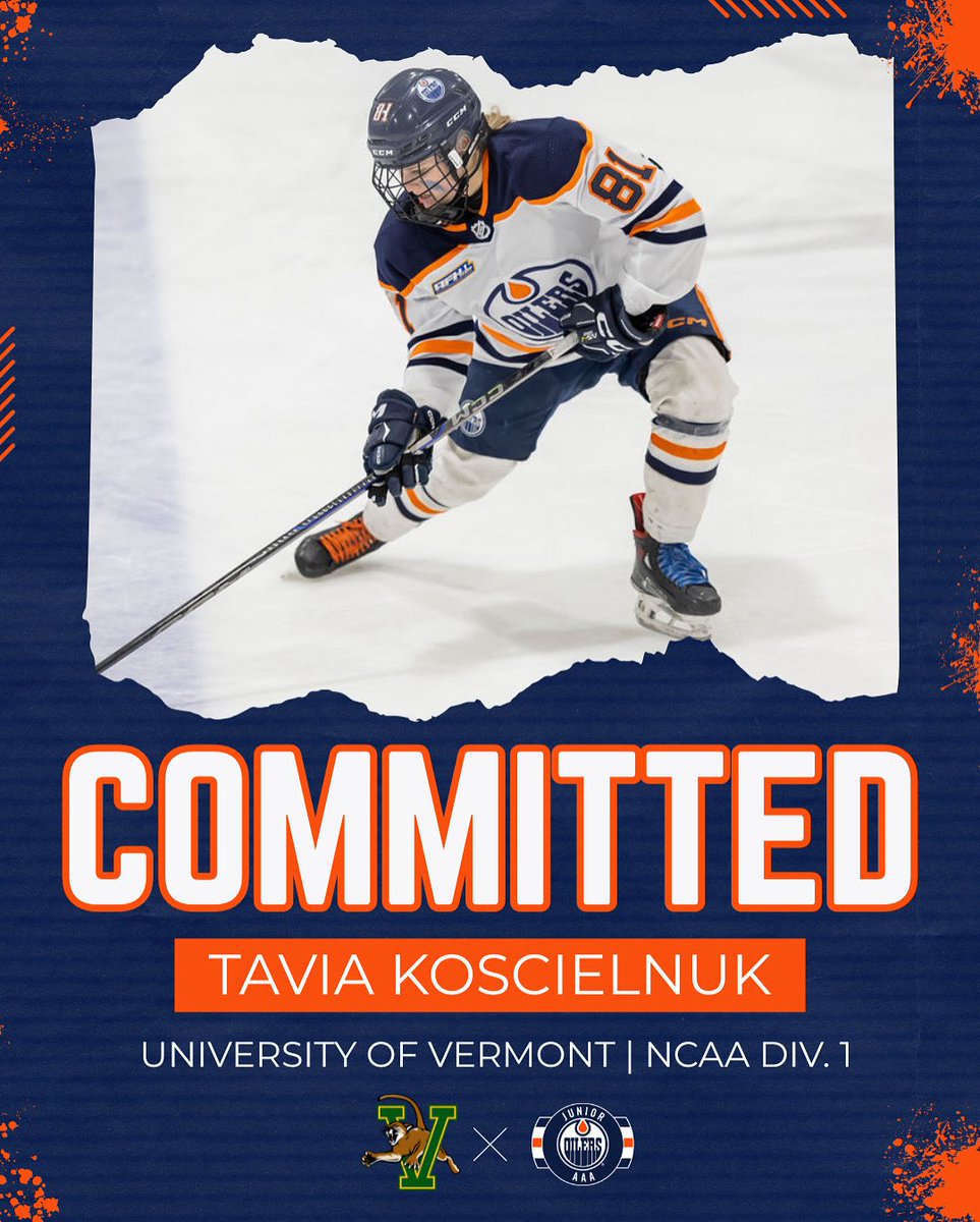 COMMITMENT 

Congratulations to Tavia Koscielnuk on her commitment to <a href="/UVMwhockey/">UVM Women's Hockey</a>!