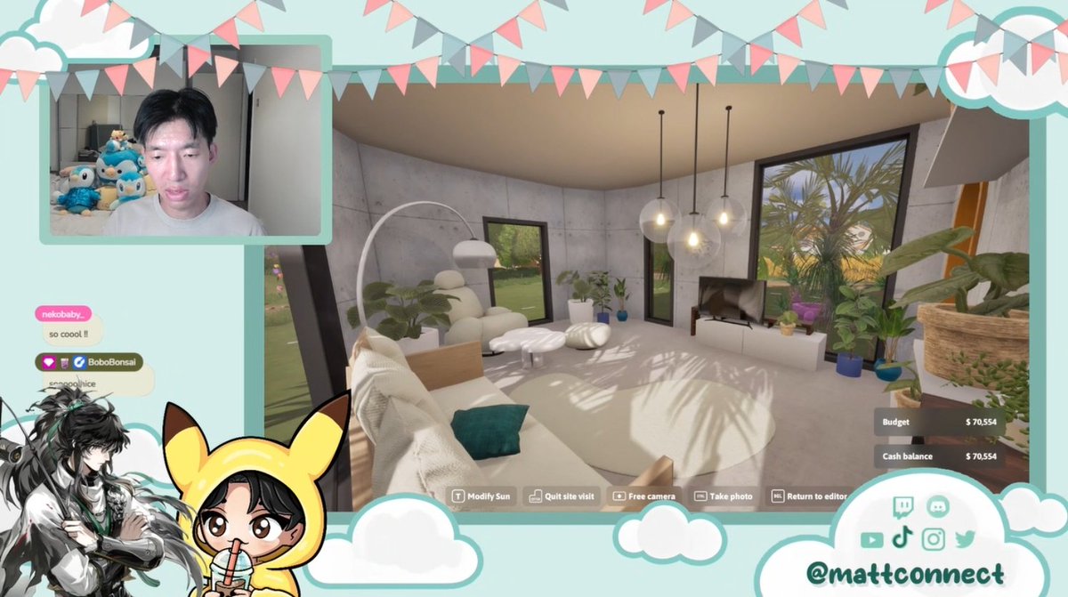 Had a blast trying out <a href="/ArchiLifeGame/">Architect Life: A House Design Simulator</a> - look at this beautiful living room I made! 

Thanks <a href="/95Envee/">Envee ♡</a> @/iamapop @/nekobaby_ for the raids! Please check out these awesome streamers! 

Will be back on Thursday with the genshin update!! #architectlife