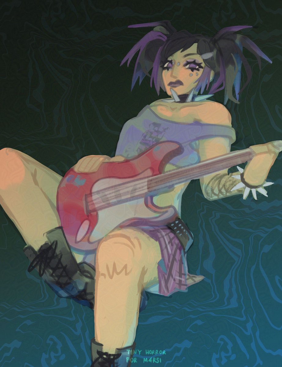 tiny_horror's tweet image. artfight attack for m4rsi 🖤🎶 #artfight #artfight2025 #TEAMFOSSILS