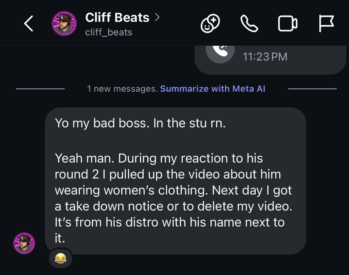 Was this the reason you was reporting niggaz reaction videos?? If im lying im dying. 🤣 this is one person out of many who told me you was sooooooo mad at round 2 KO you started reporting the reaction videos to get them taken down because we found out about your little fettish😭