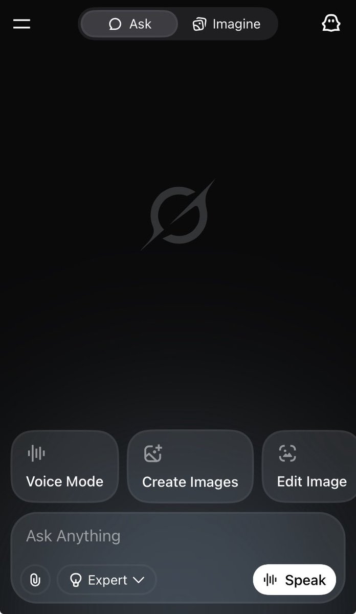 xdevnotes's tweet image. Love the Home Screen in Grok iOS App