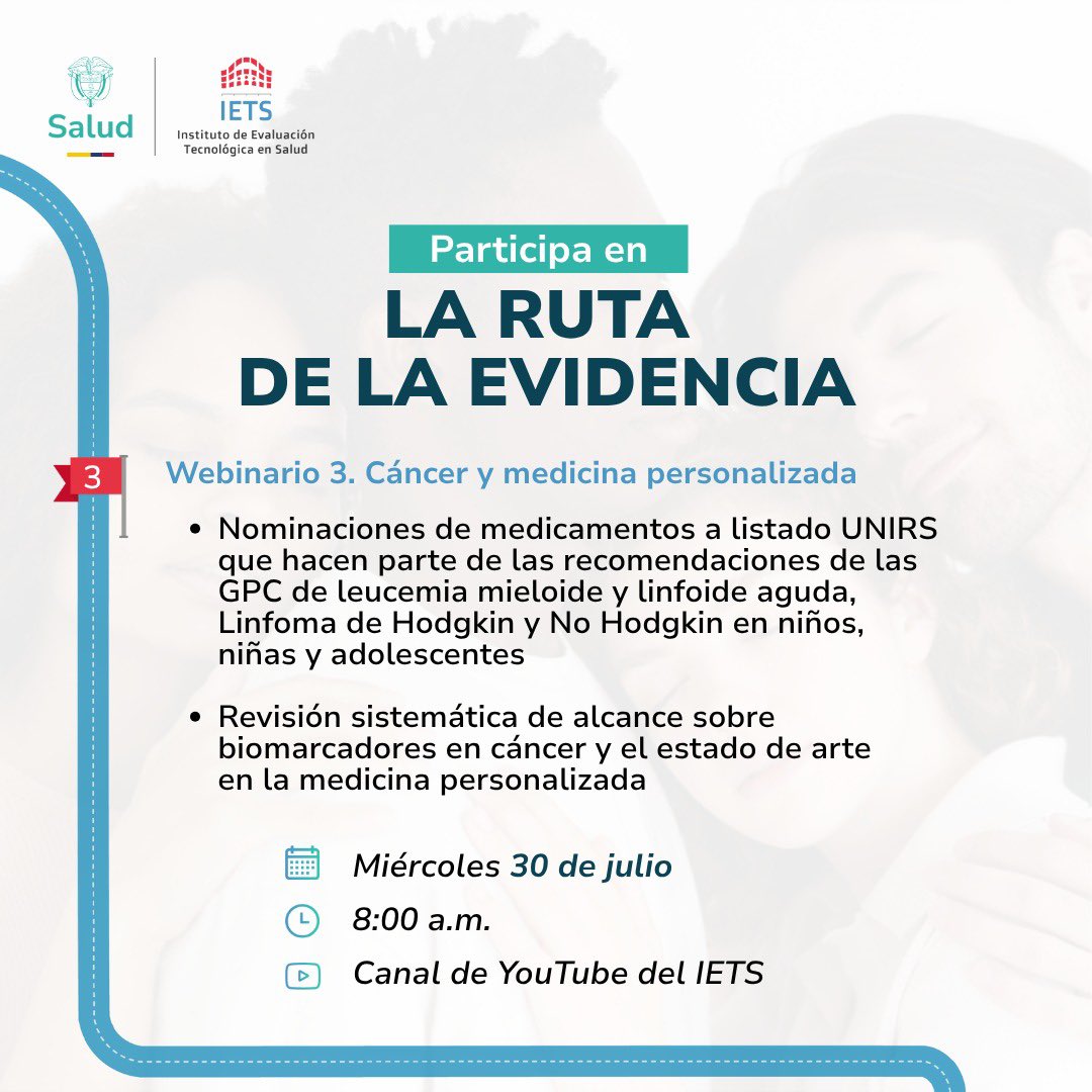 📣 El miércoles, en la tercera parada de la #RutaDeLaEvidencia, exploraremos dos tipos de herramientas para hacer búsqueda de evidencia en #cáncer en población pediátrica y adulta. Además, hablaremos de la medicina personalizada.

Los esperamos a las 8:00 a.m.👉