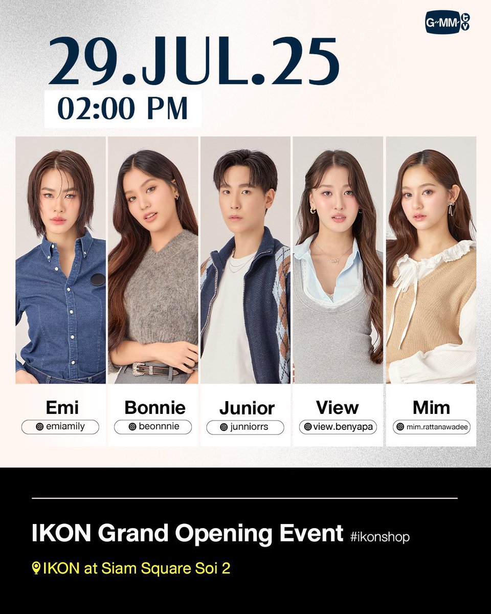 emibonniebr's tweet image. ✨️IKON Grand Opening Event✨️
Data: 29 de julho
Hora: 04h00 (horário de Brasília)
Evento com Emi, Bonnie, Junior, View e Mim
Lembrando que algumas fanbases (incluindo a nossa) não estão subindo tag em respeito a situação atual na Tailândia.
#emibonnie