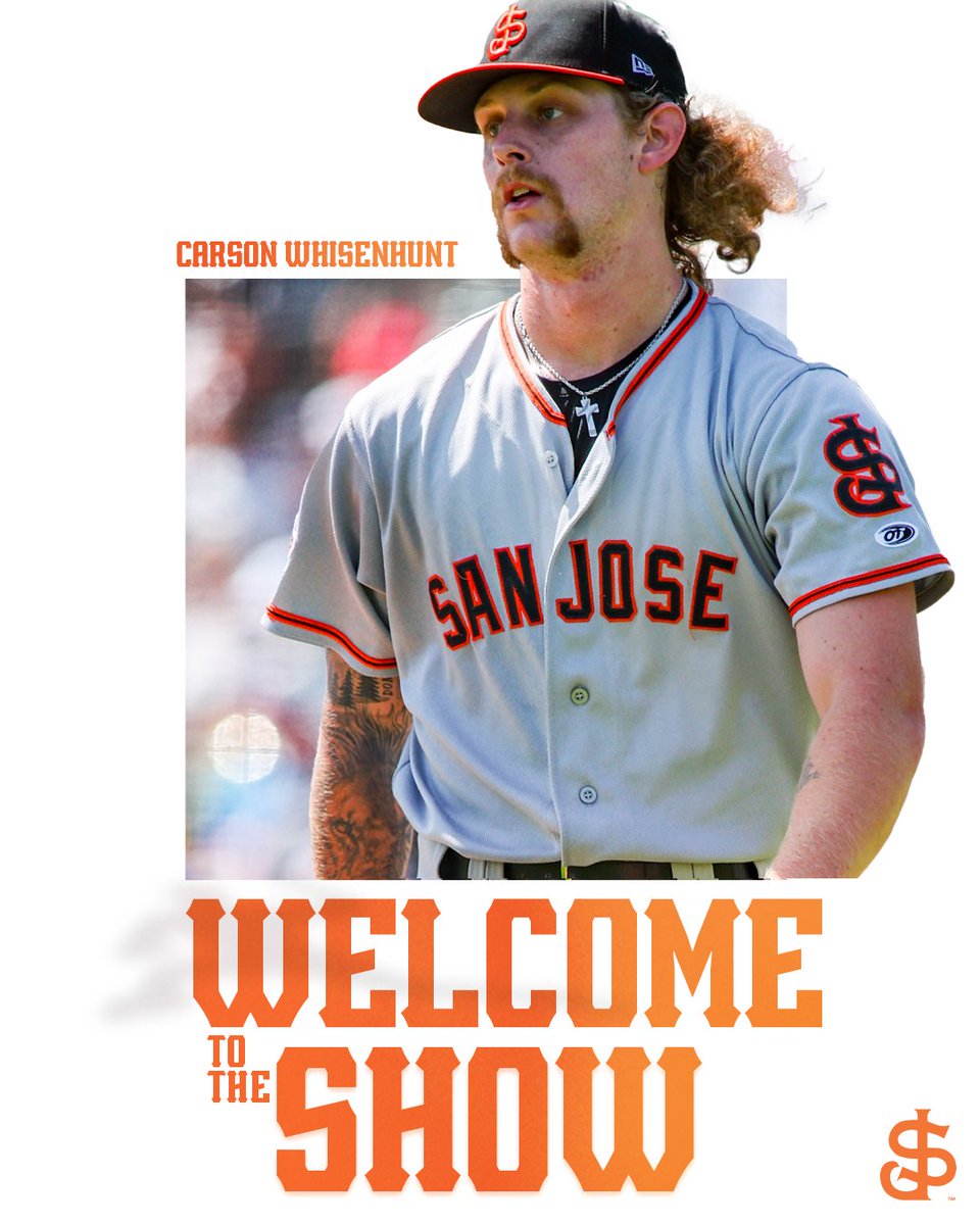 SJGiants's tweet image. Congratulations to former San Jose Giant Carson Whisenhunt on his major league debut!